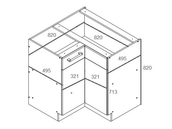 Modulaire hoekkast Mode Light 118