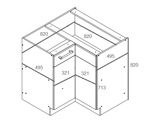 Modulaire hoekkast Mode White 118