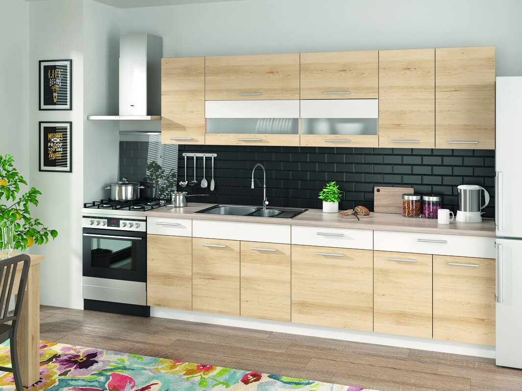 Modulaire kast met lade en deuren Mode Beech 117