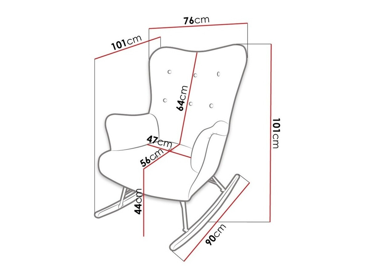 Schommelstoel Clovis 101 (Magic Velvet 2222)