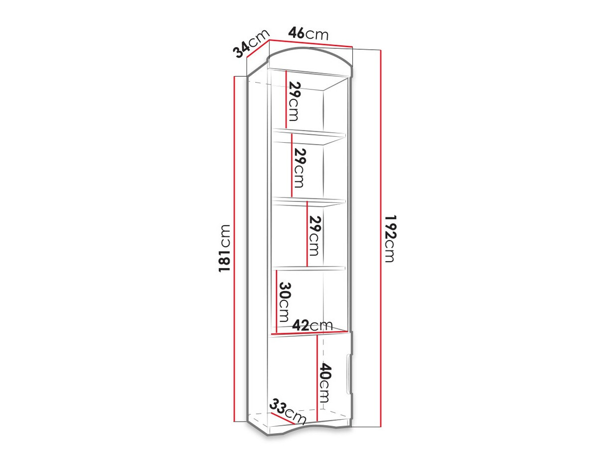 Boekenkast Vacaville 101