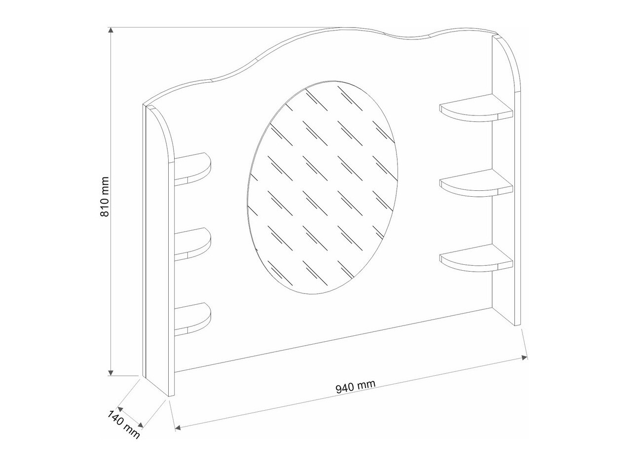 Spiegel Romelbo 137 (Wit)