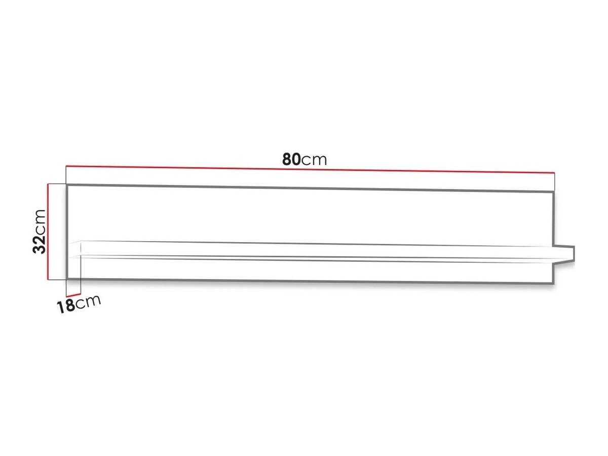 Wandplank Fiomeri 119 (Eik santana donker)