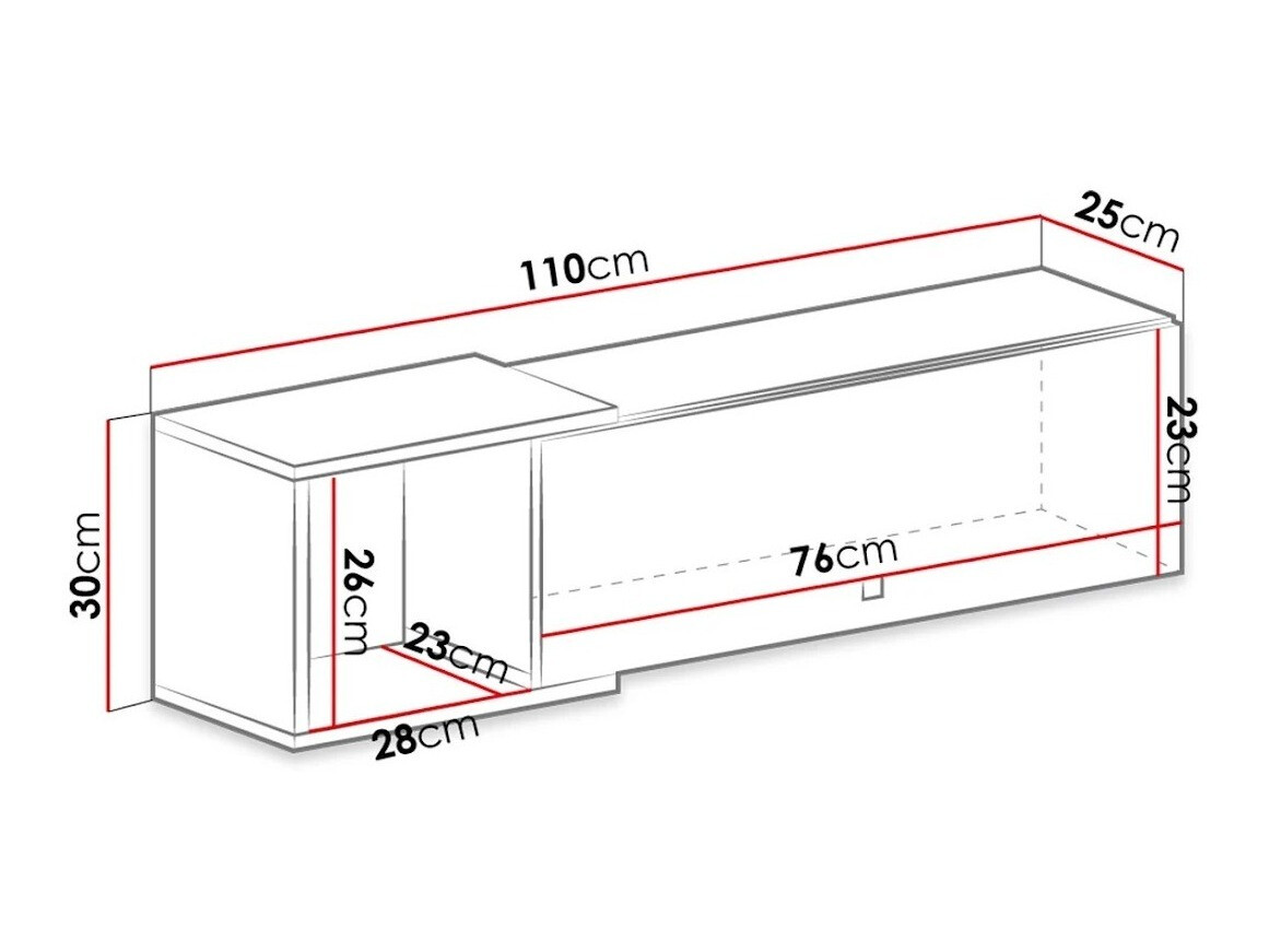 Wandplank Omaha J112 (Wit + Beton)