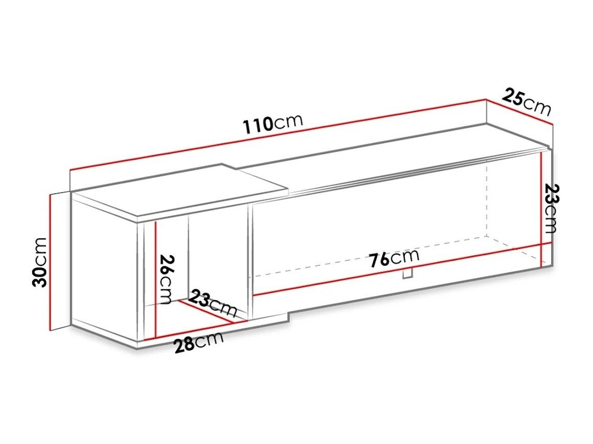 Wandplank Omaha J113 (Wit + Beton)