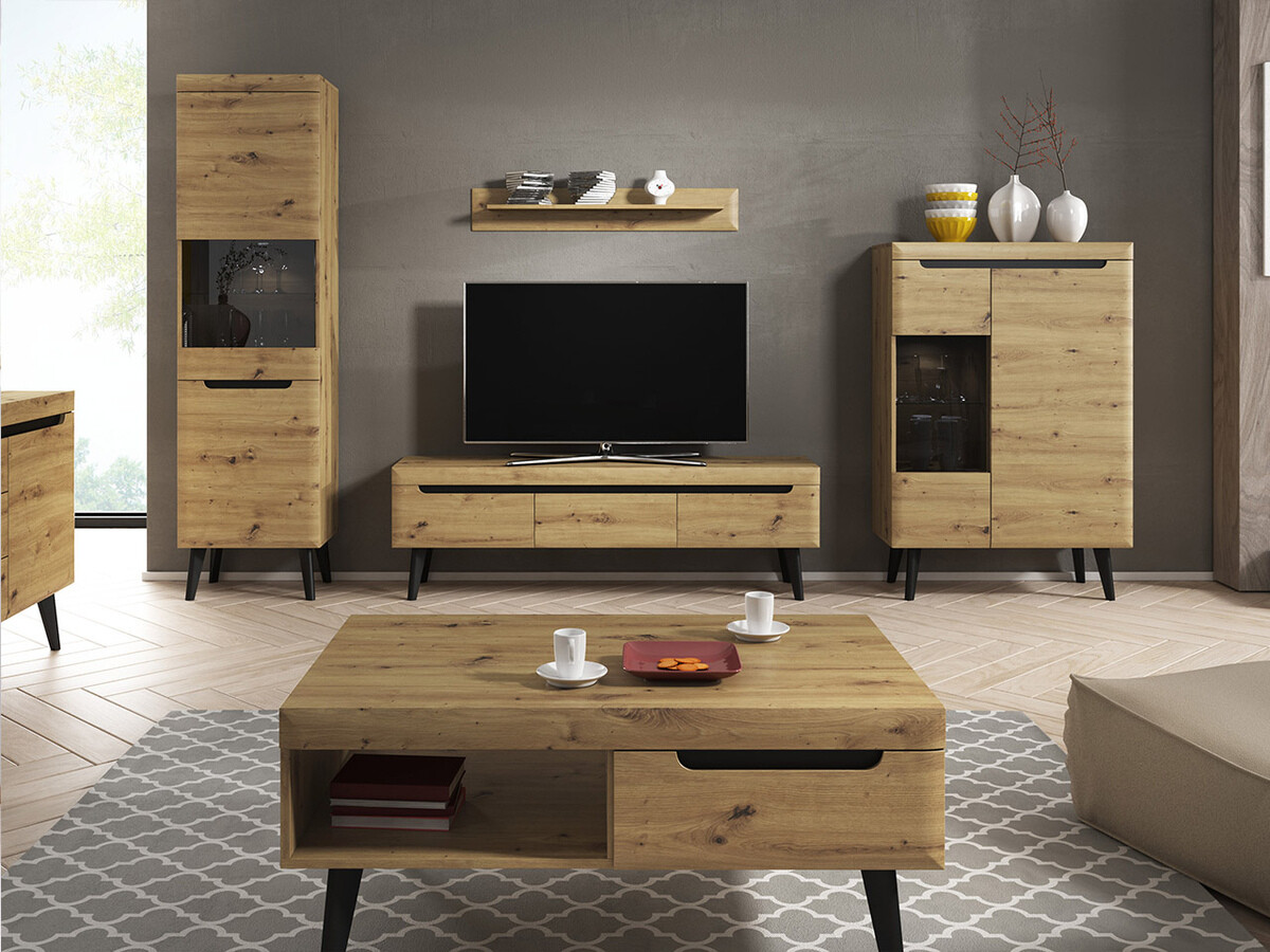 Wandplank Bracchal (Artisan eiken + Grafiet)