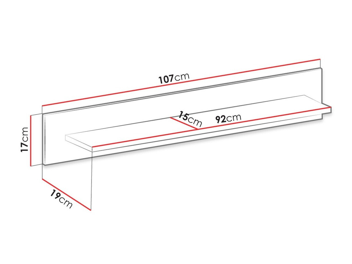 Wandplank Bracchal (Artisan eiken + Grafiet)