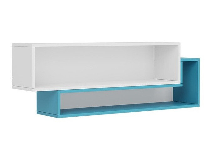 Wandplank Omaha E113 (Wit + Turquoise)