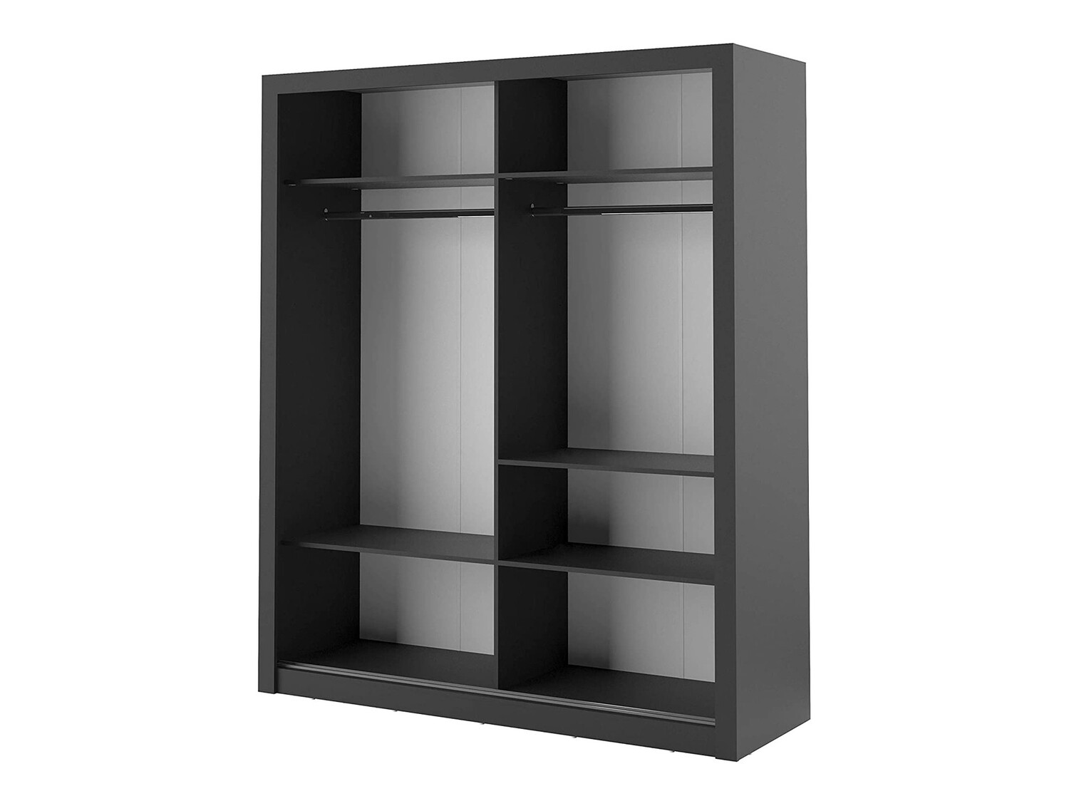 Kledingkast Fresno 102 (Zwart)