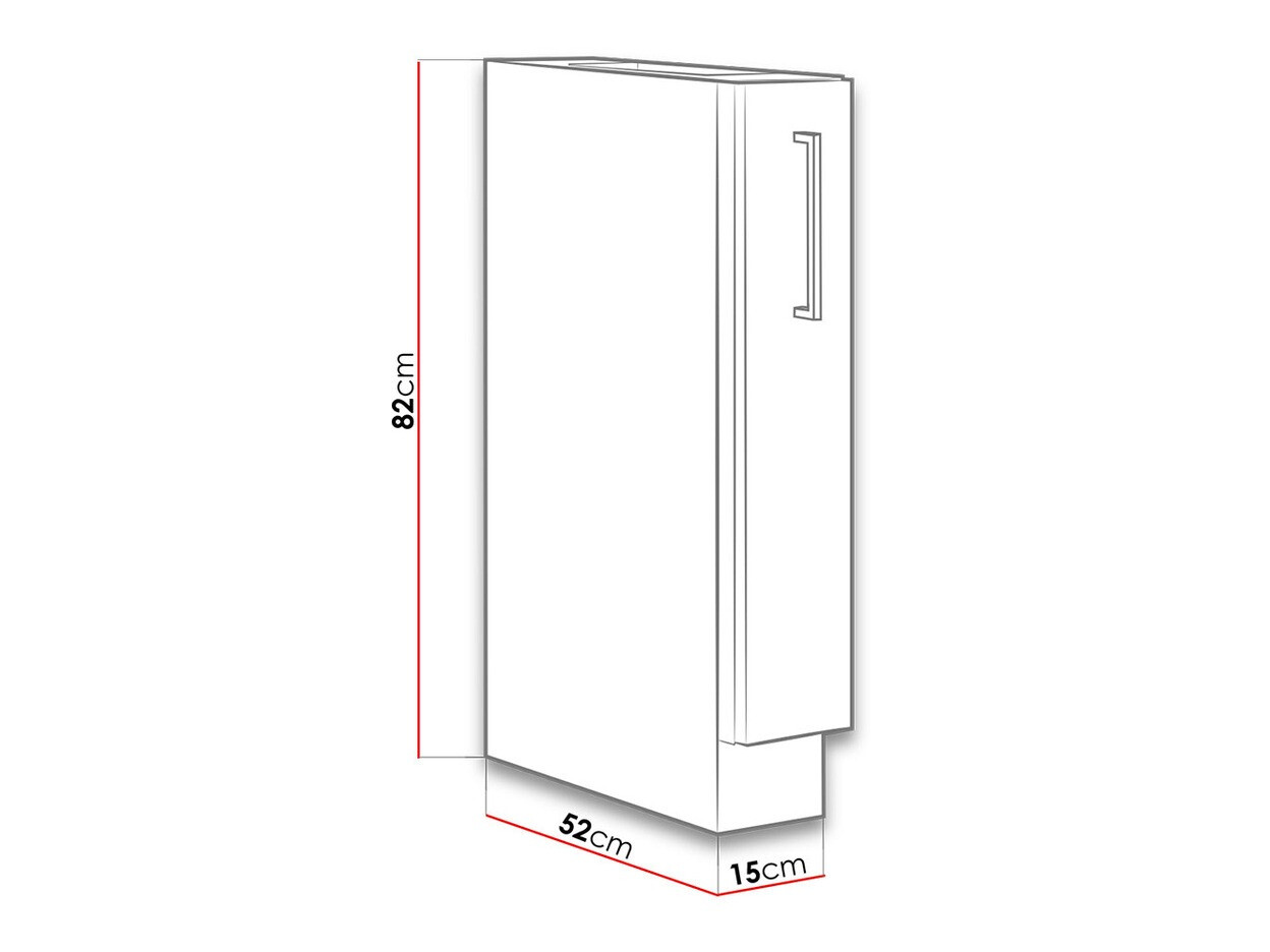 Modulaire kast met uittrekbare mand Wood 105