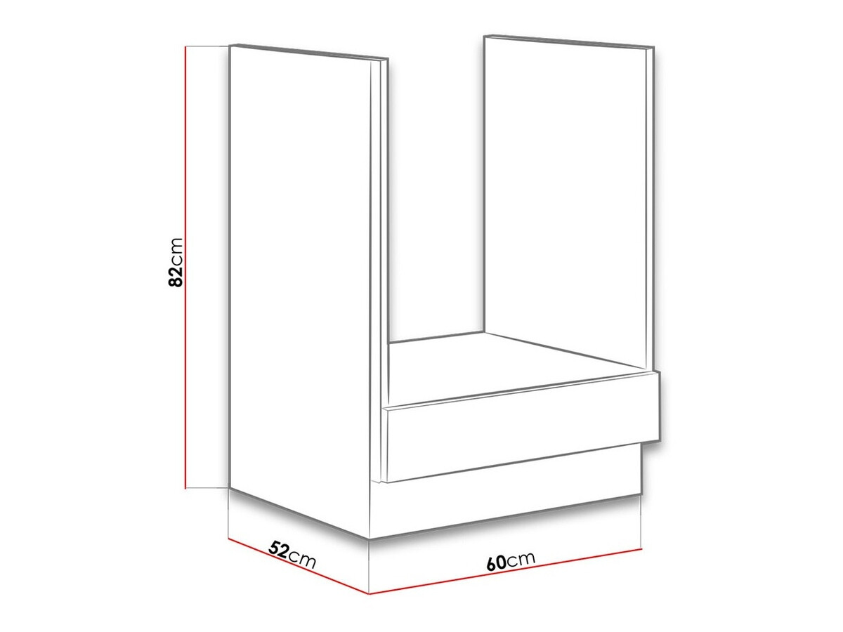 Modulaire kast voor inbouwapparatuur Wood Grey 125