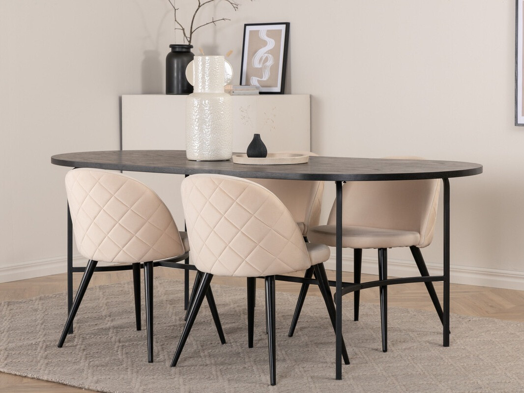 Stoel Dallas 2640 (Crème + Zwart)