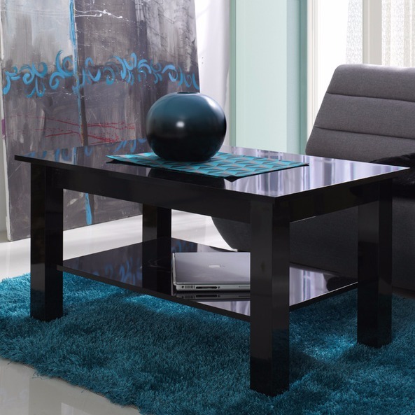 Salontafel Murrieta 114 (Glanzend zwart)