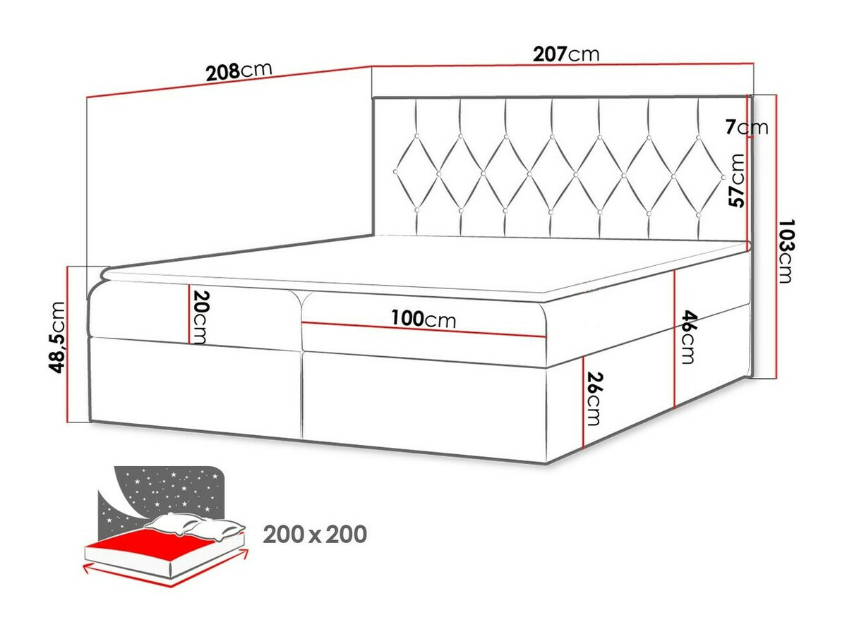 Boxspring Baltimore 159 (Mikrofaza 12)