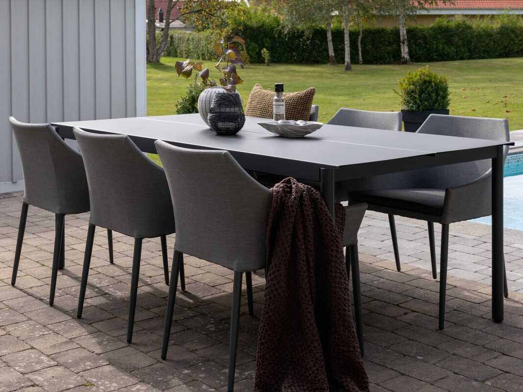 Buitenstoel Dallas 2563 (Zwart + Grijs)
