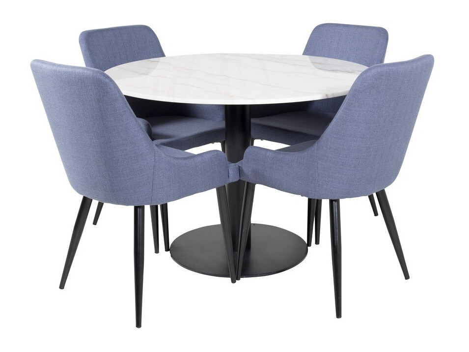 Eetkamerset Dallas 1300 (Blauw + Zwart)