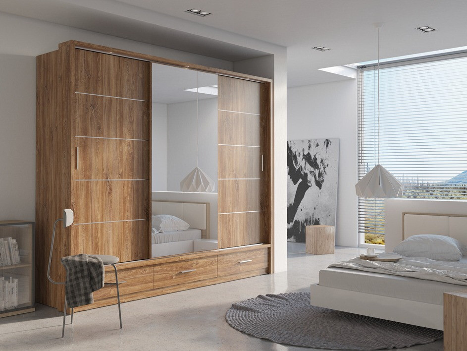 Kledingkast Fresno 100 (Stirling eik)