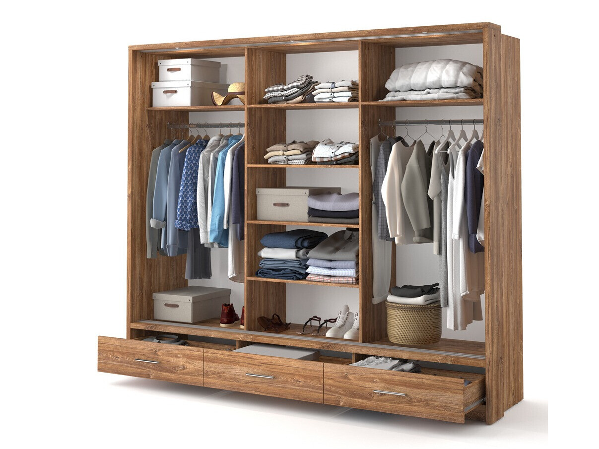 Kledingkast Fresno 100 (Stirling eik)