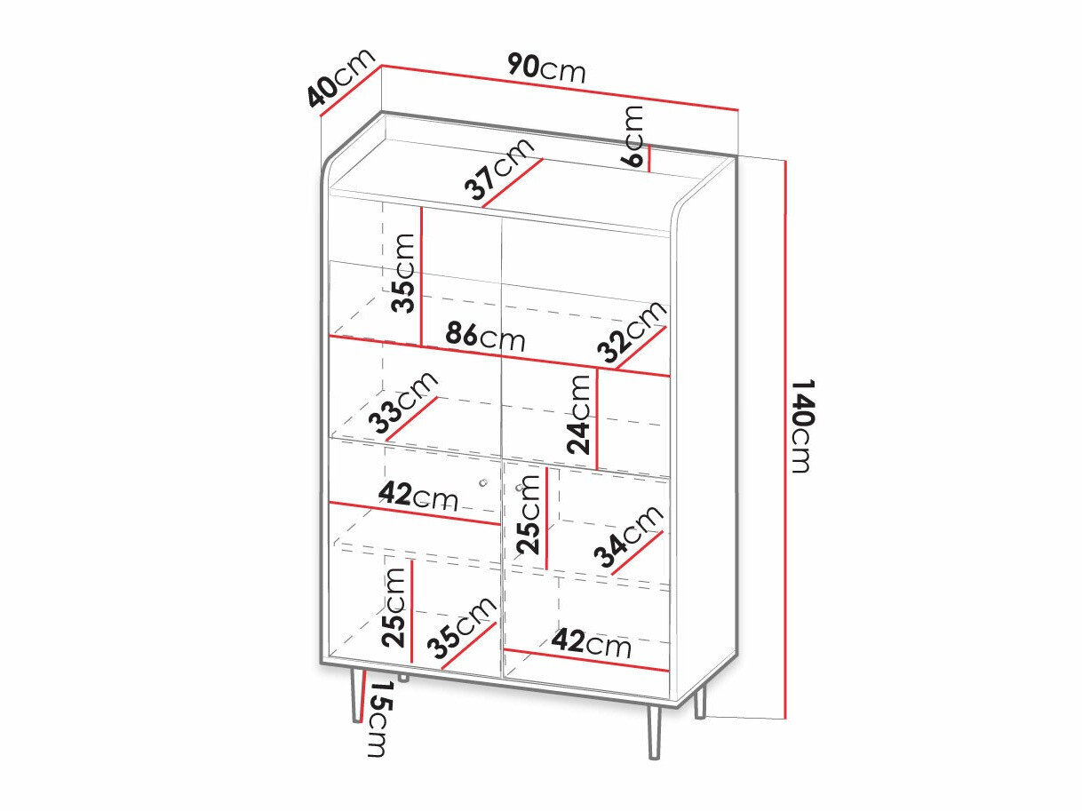 Boekenkast Ferenou 108