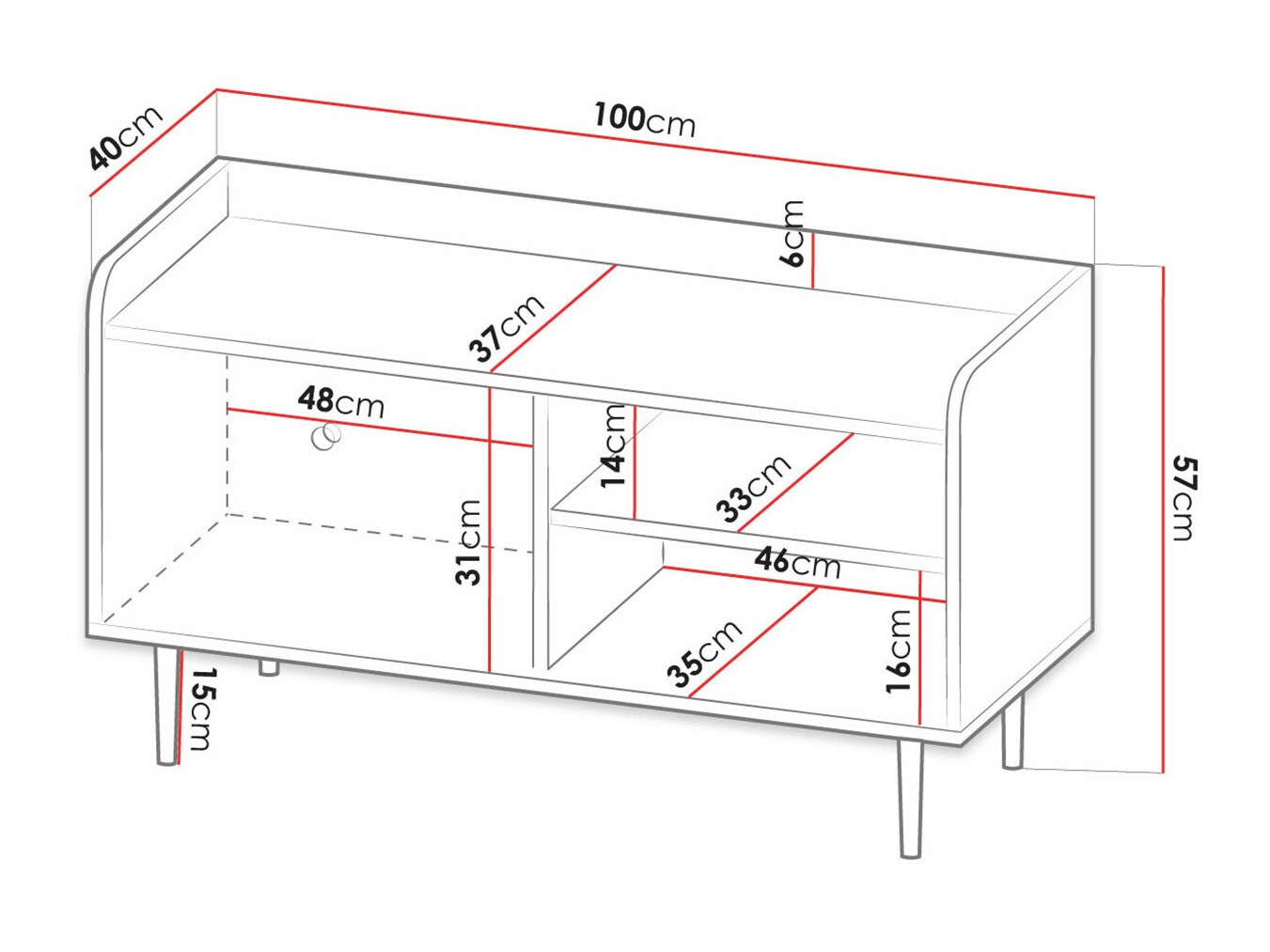 TV-meubel Ferenou 106