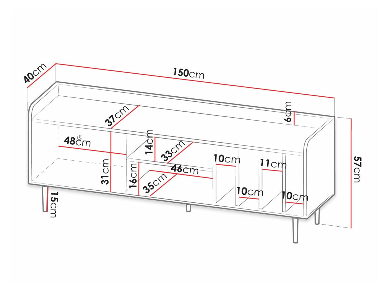 TV-meubel Ferenou 107