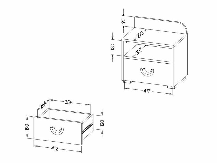 Nachtkastje Lomteo 111