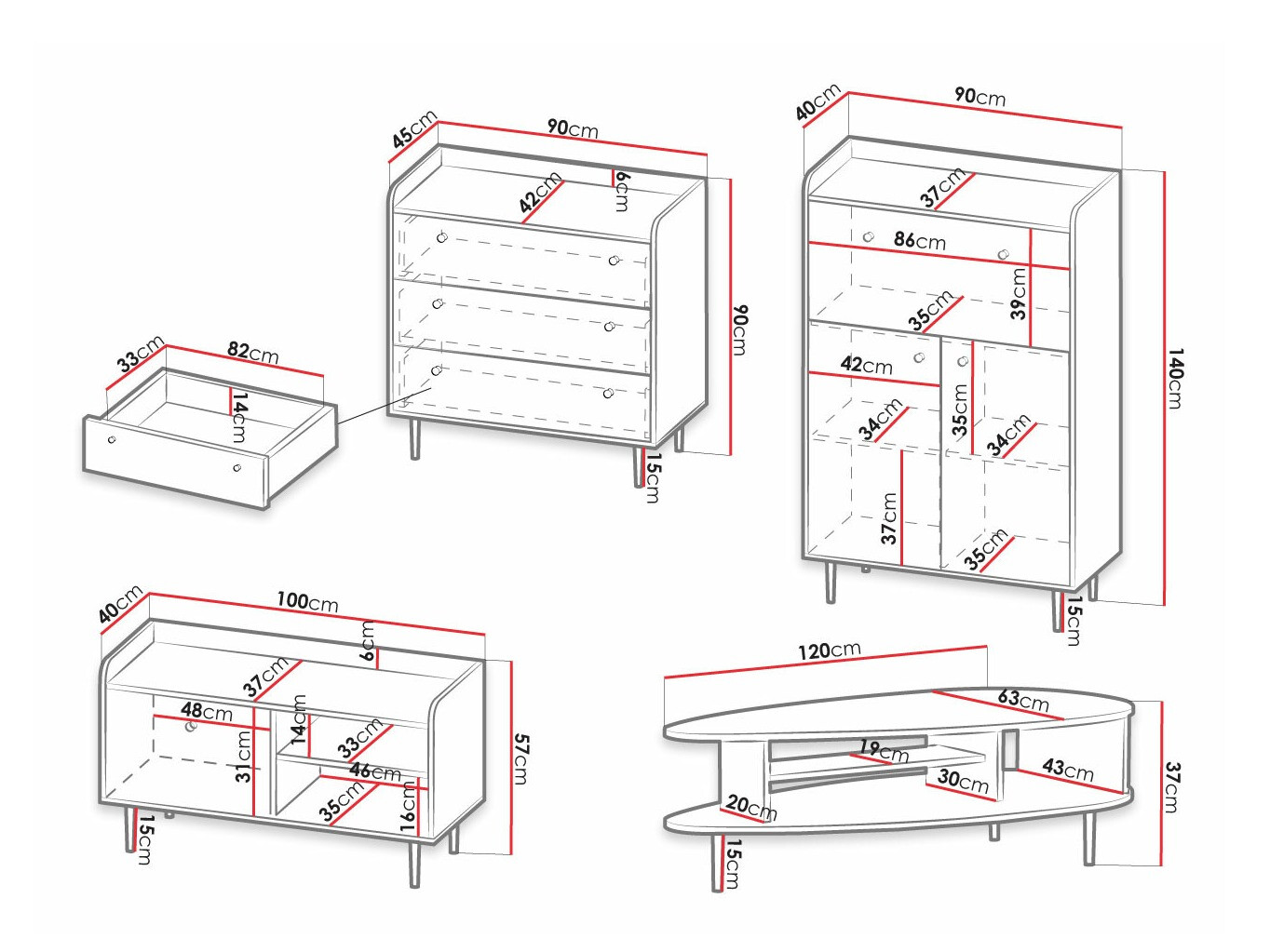 Woonkamerset Ferenou 111