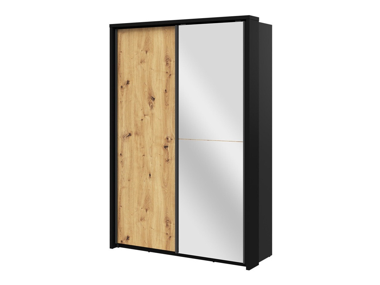 Kledingkast Fresno 122 (Artisan eiken + Zwart)