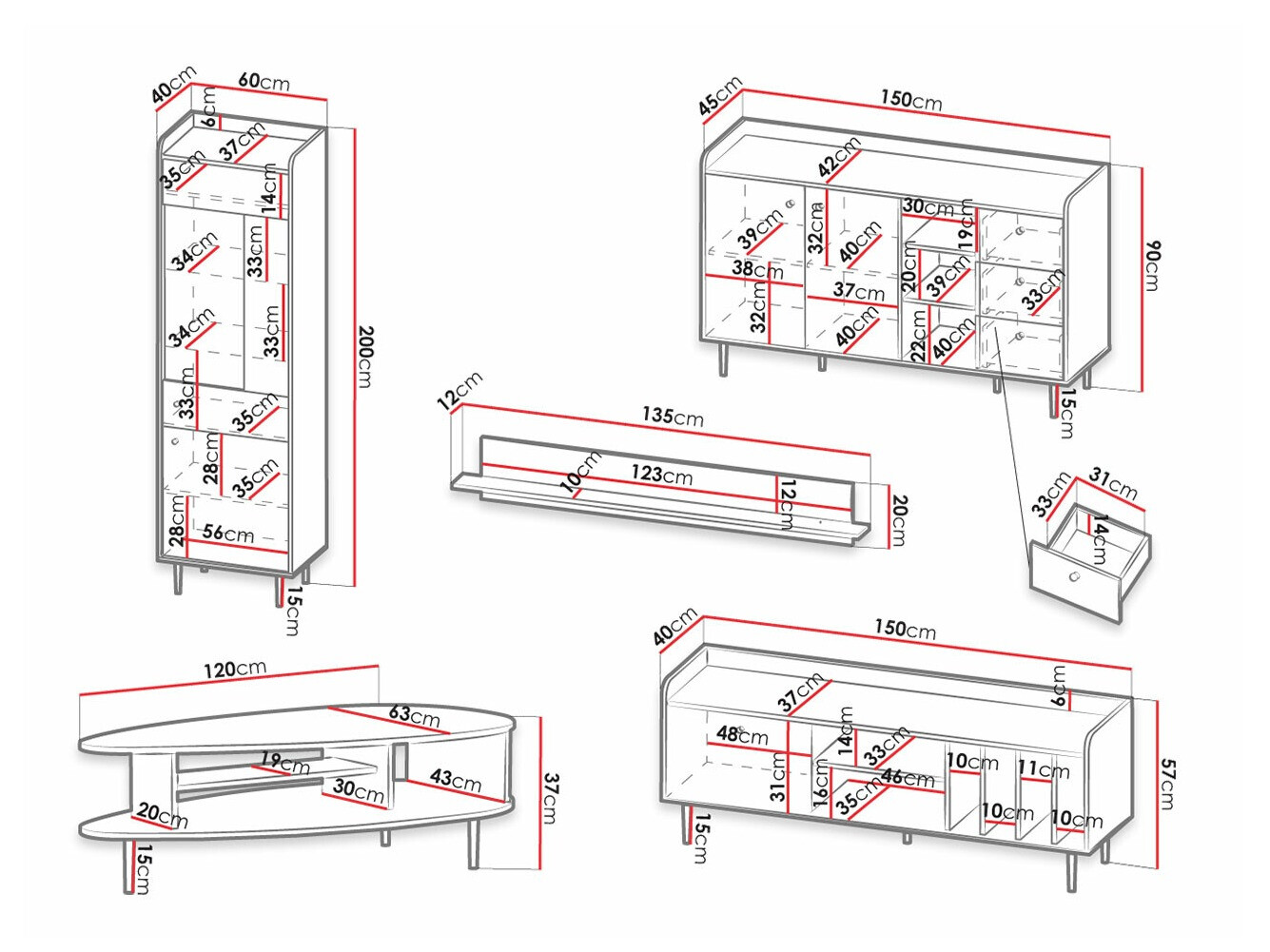 Woonkamerset Ferenou 113