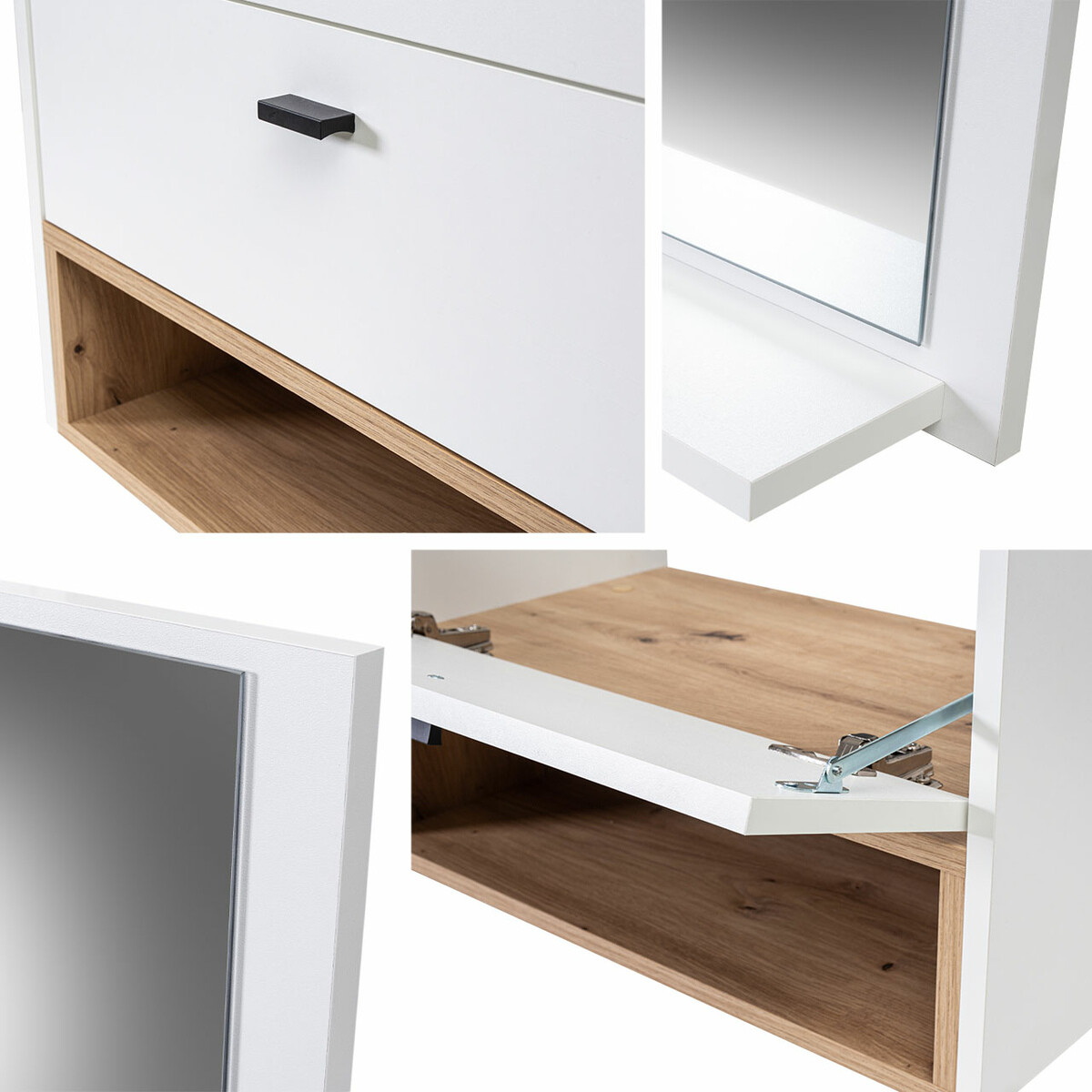 Badkamerset Baltesi 100 (Wit + Artisan eiken)