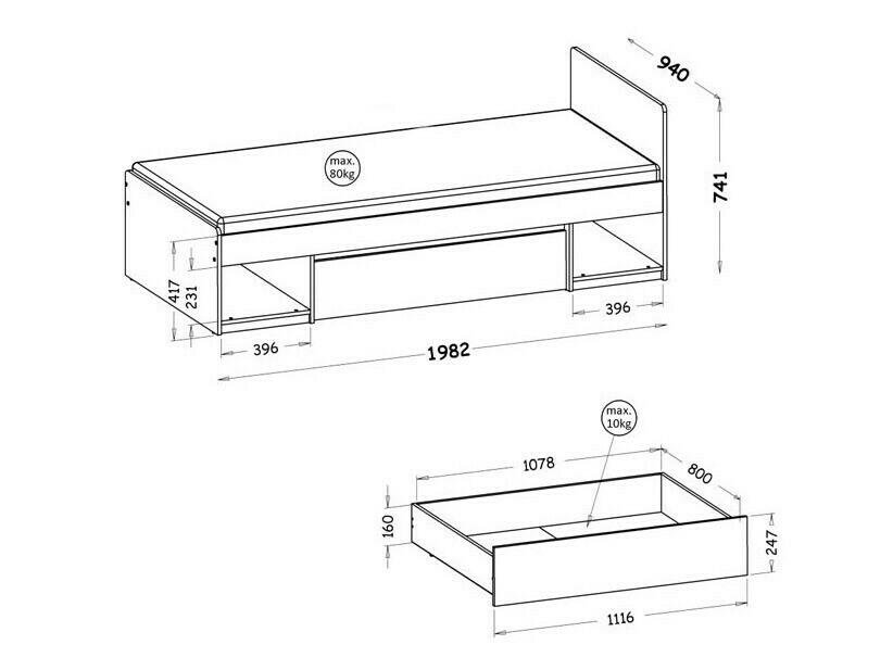 Bed Evaropha 108 (Wit)