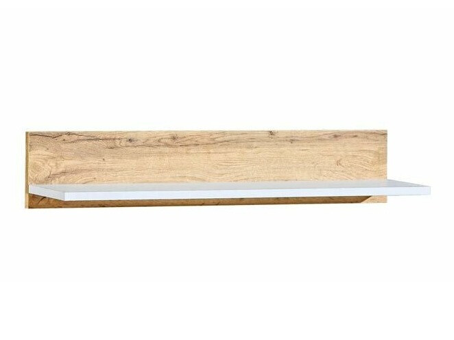 Wandplank Evaropha 107 (Wotan eik + Wit)