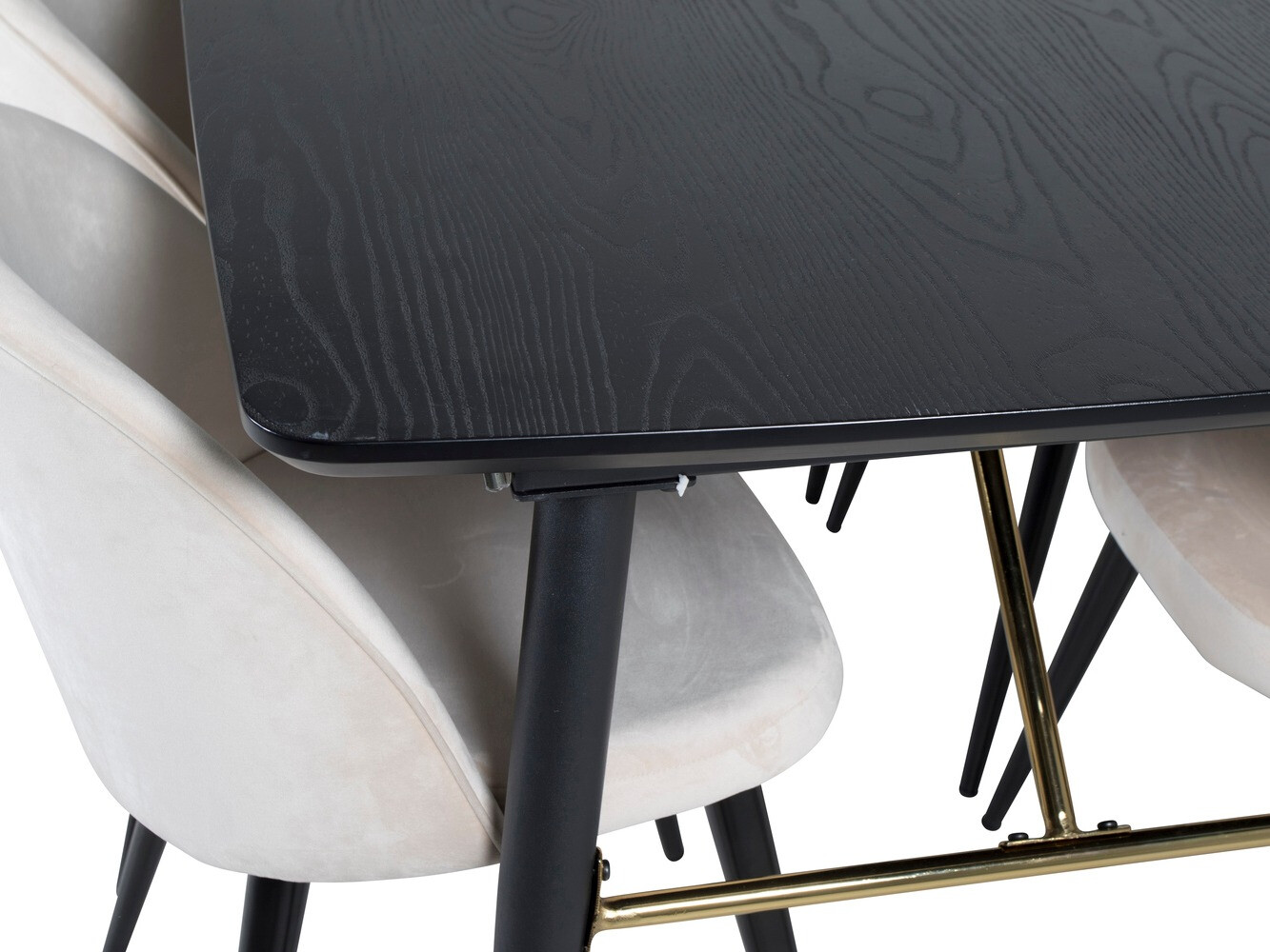 Eetkamerset Dallas 1449 (Beige + Zwart)