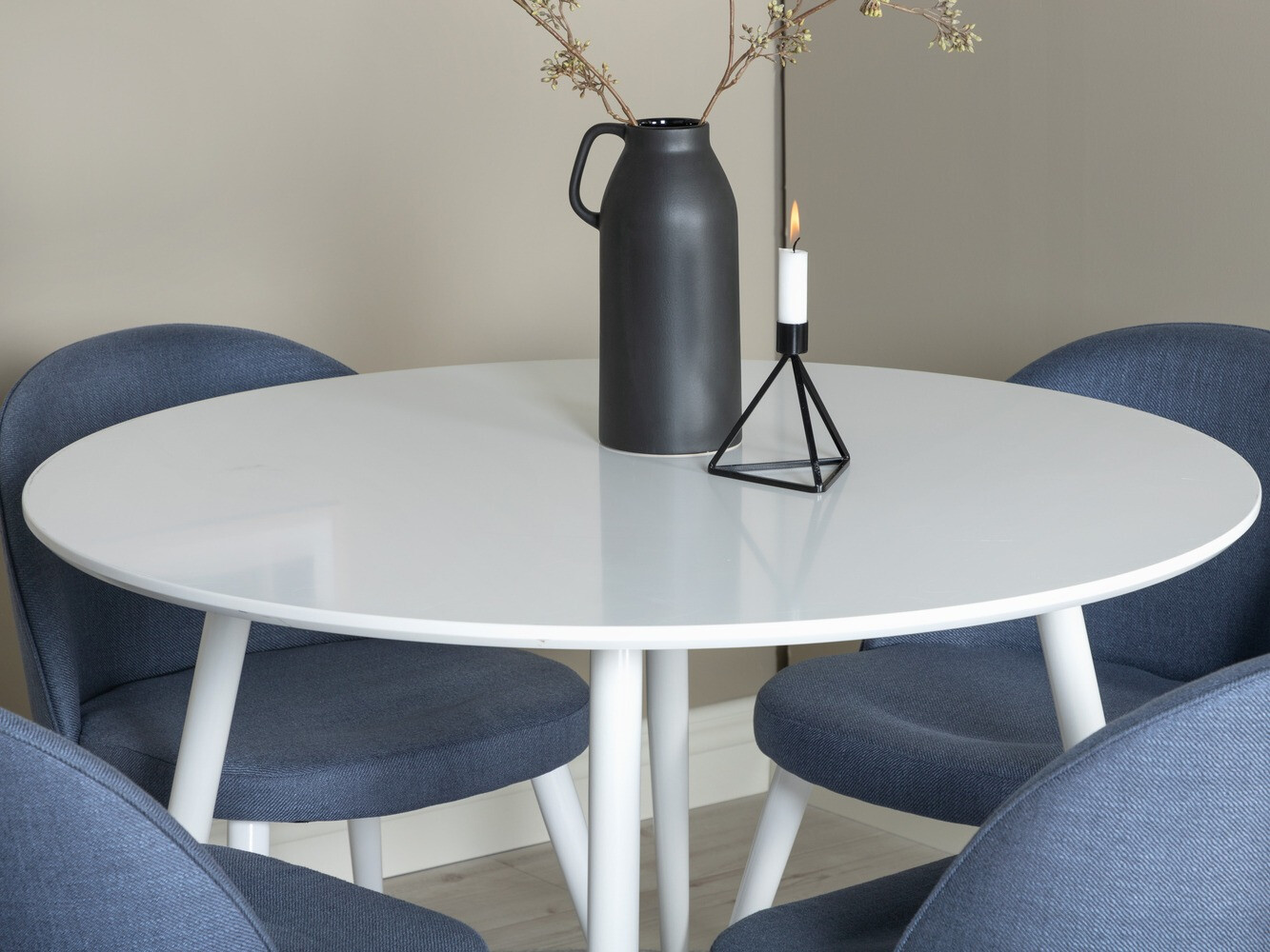 Eetkamerset Dallas 1536 (Blauw + Wit)