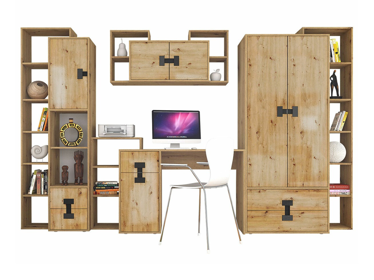 Thuiskantoorset Florevi 104 (Artisan eiken)