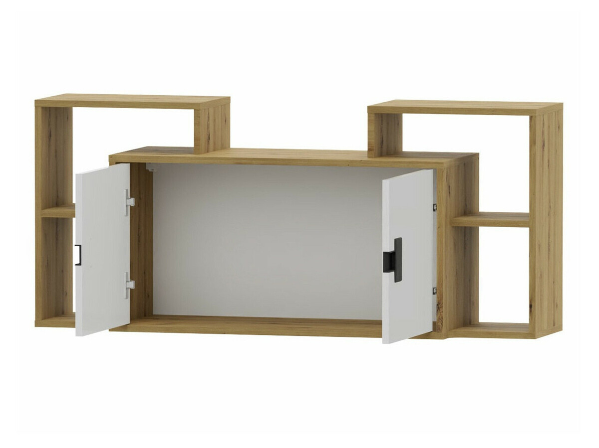 Thuiskantoorset Florevi 104 (Mat wit + Artisan eiken)