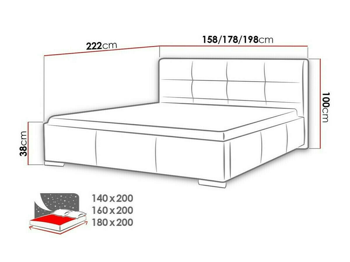 Bed Baltimore 108 (Soft 029)