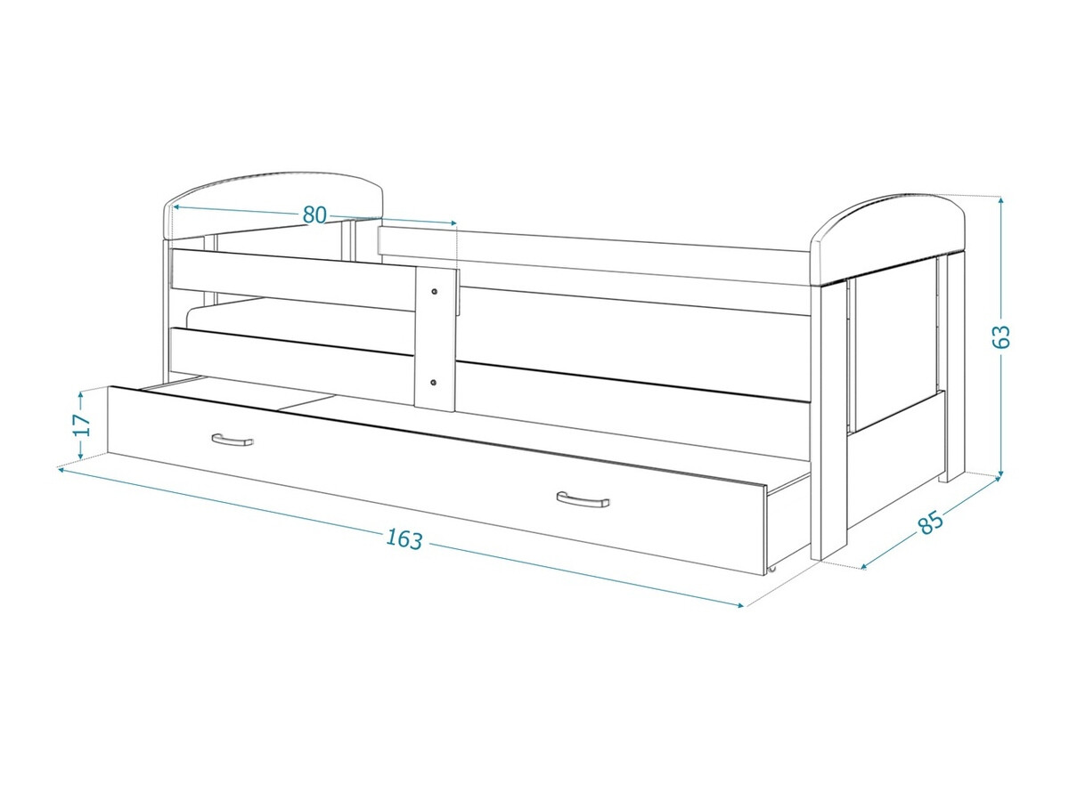 Bed Tentive 100 (Blauw + Wit)