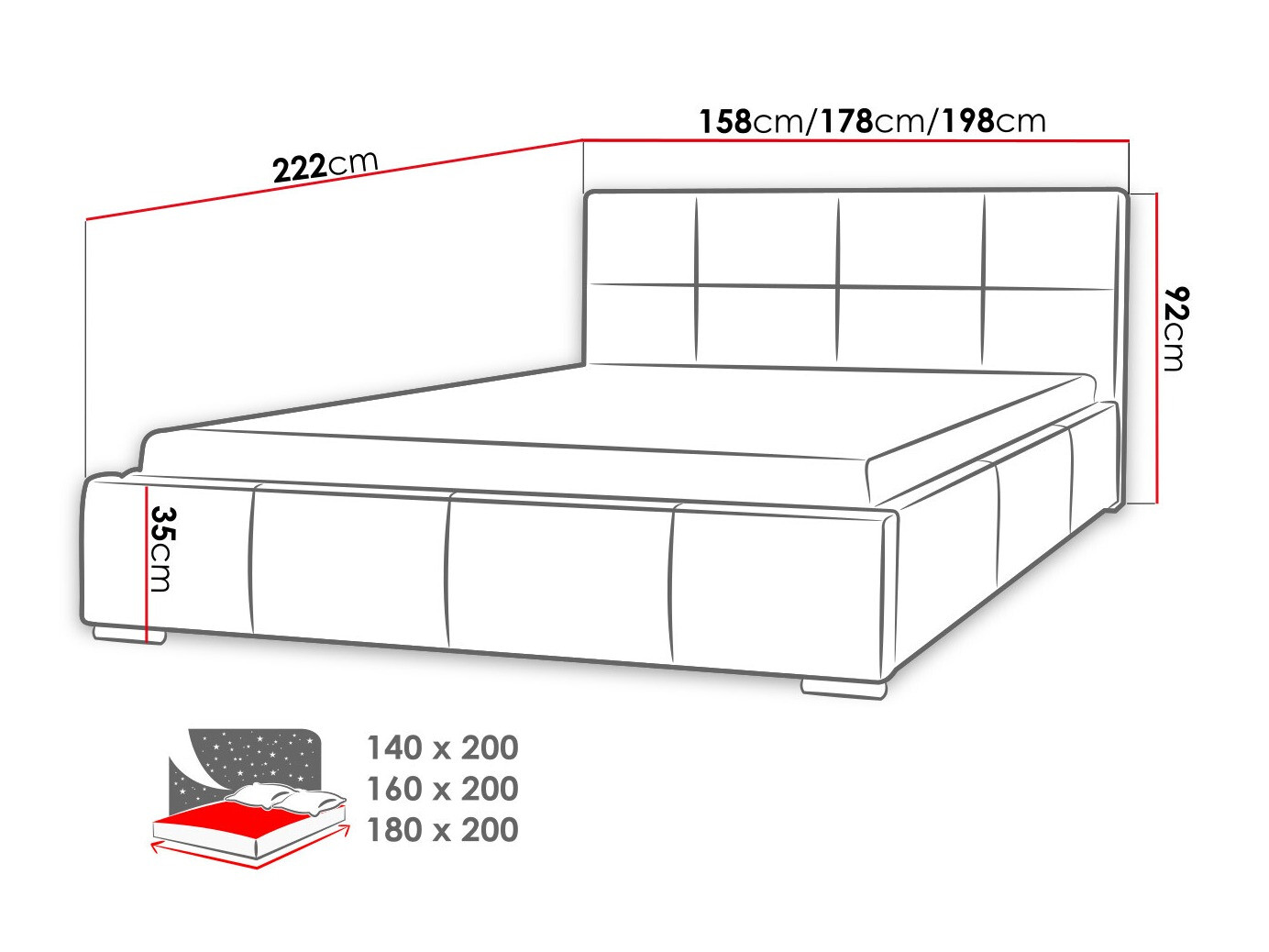Bed Baltimore 122 (Ikar 05)