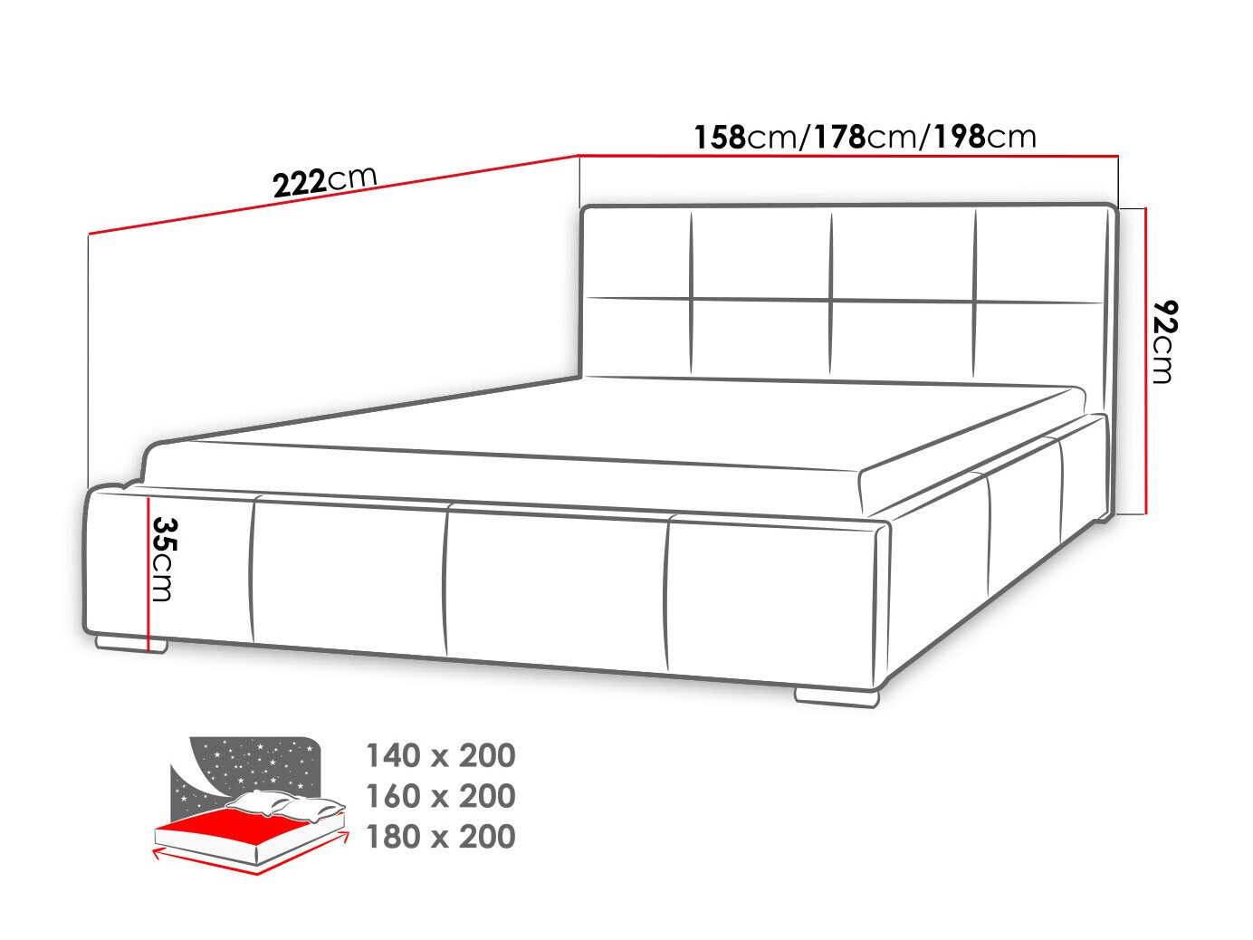 Bed Baltimore 122 (Ikar 05)