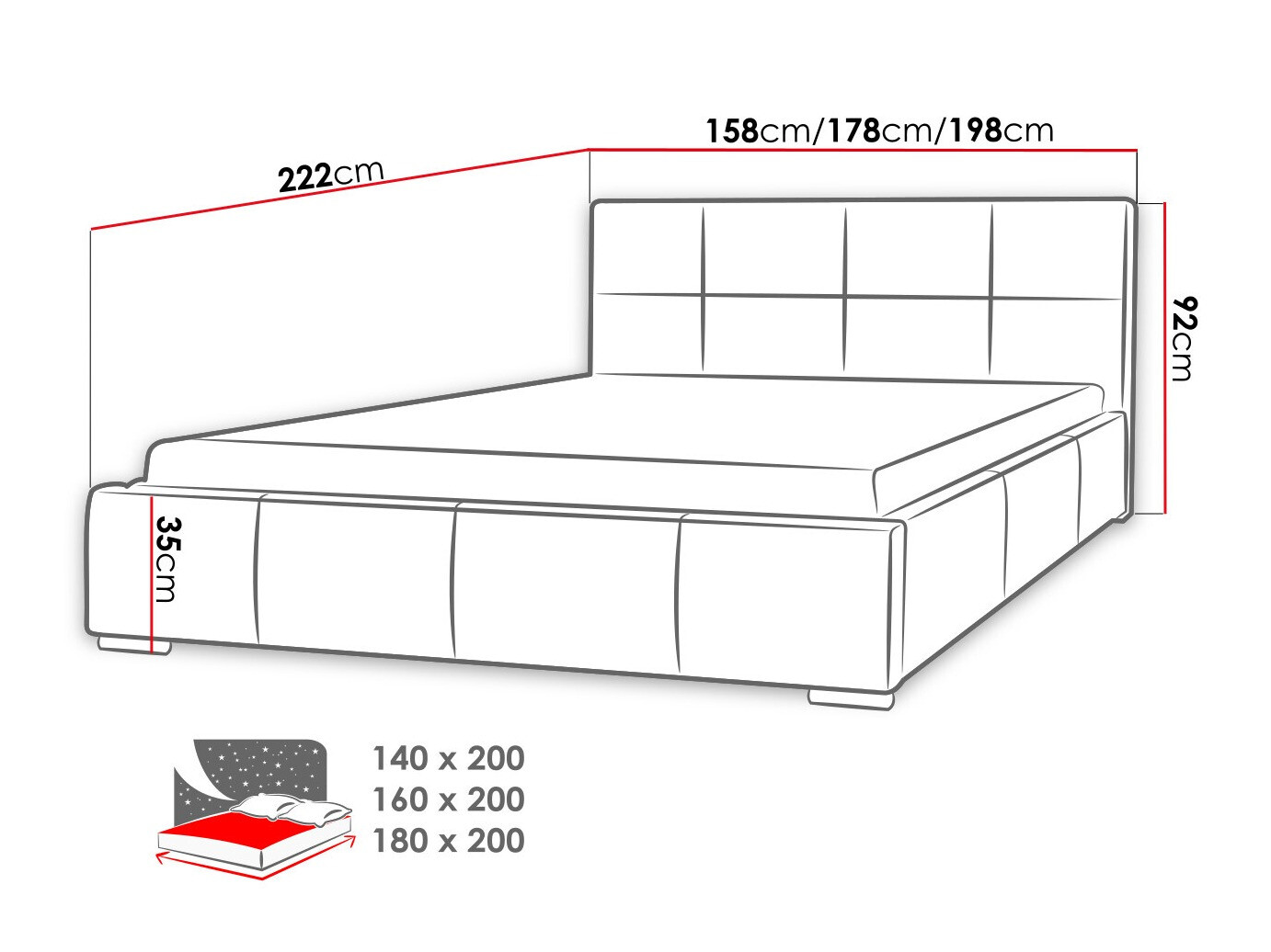 Bed Baltimore 122 (Ikar 09)