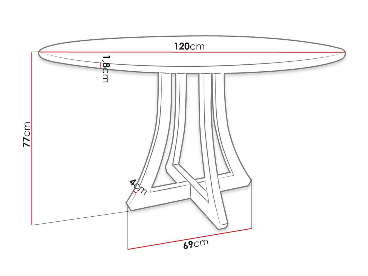 Tafel Racine 121 (Zwart)