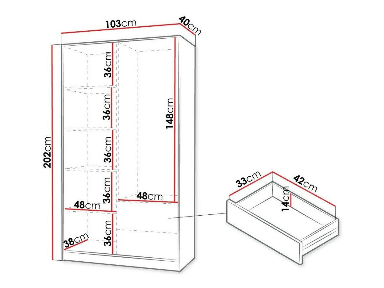 Kledingkast Hartford 212