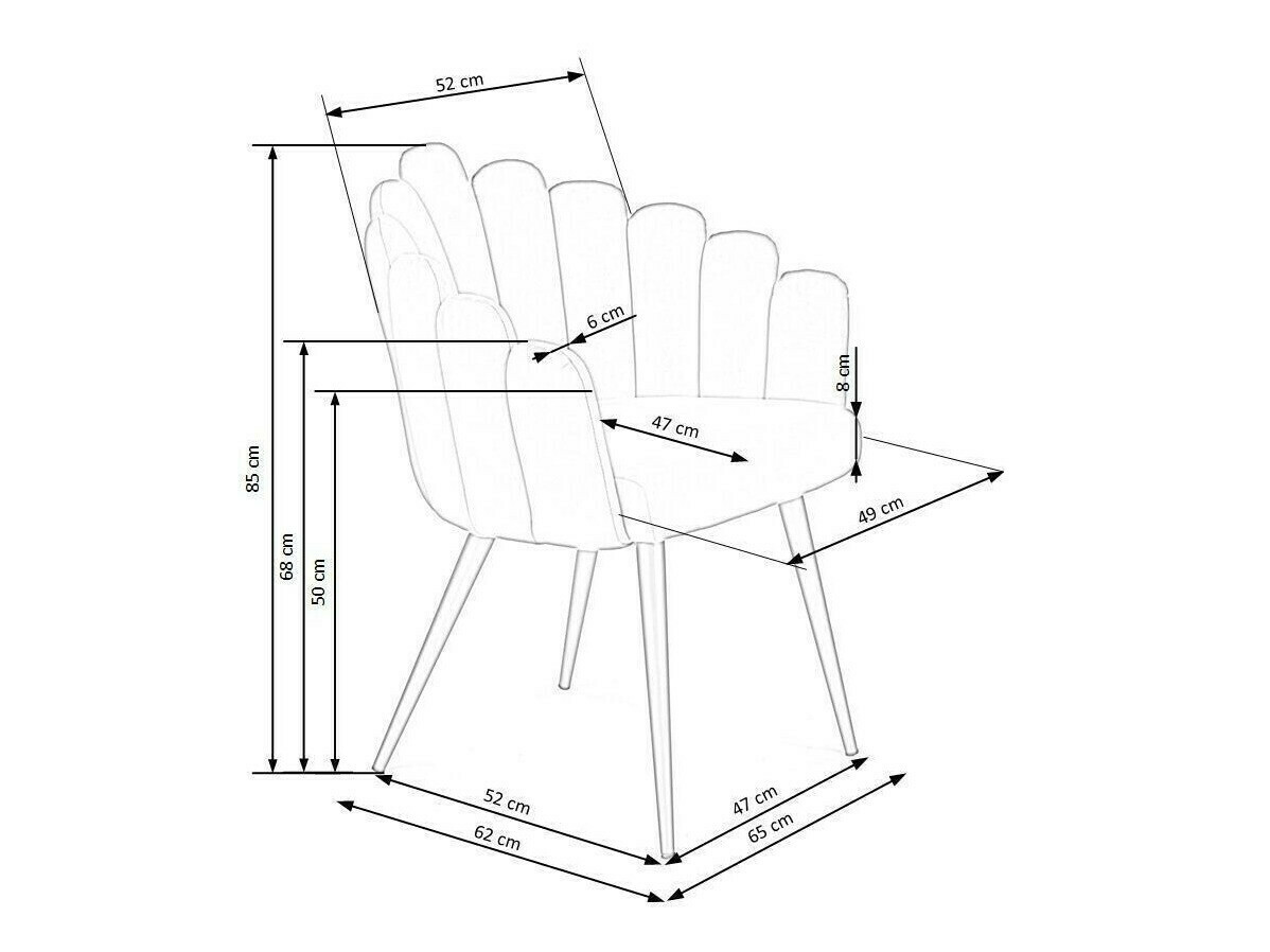 Stoel Houston 976 (Donkergeel + Zwart)