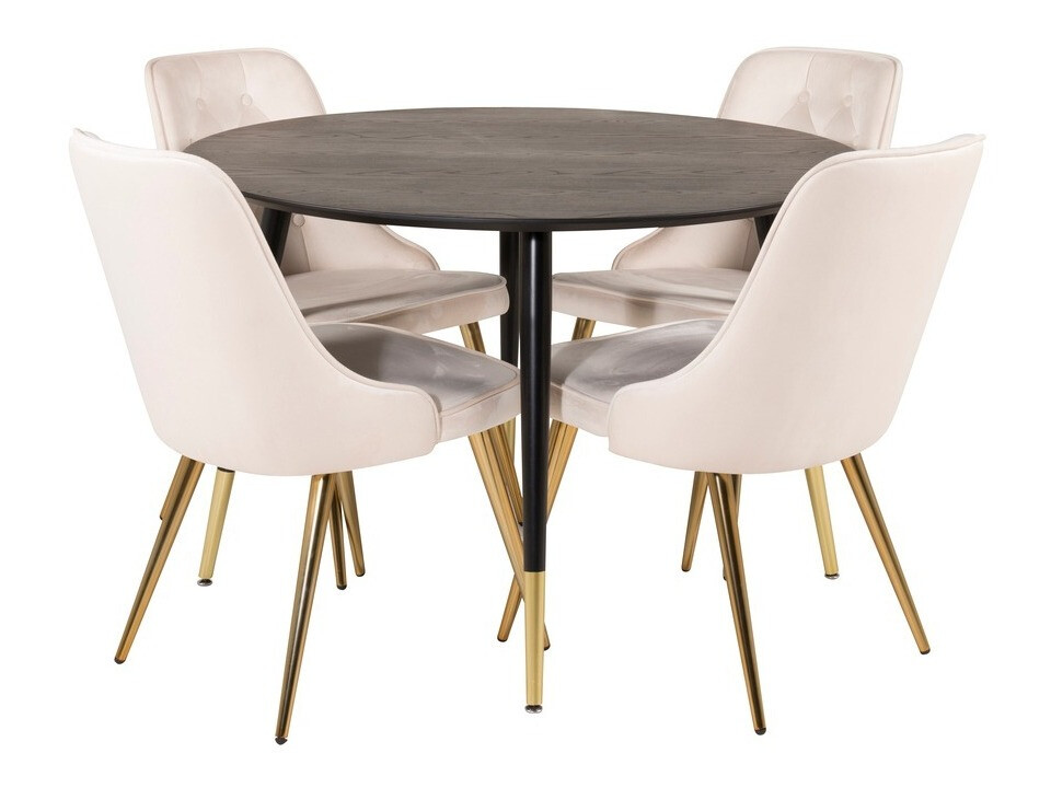 Eetkamerset Dallas 1178 (Beige + Gouden)