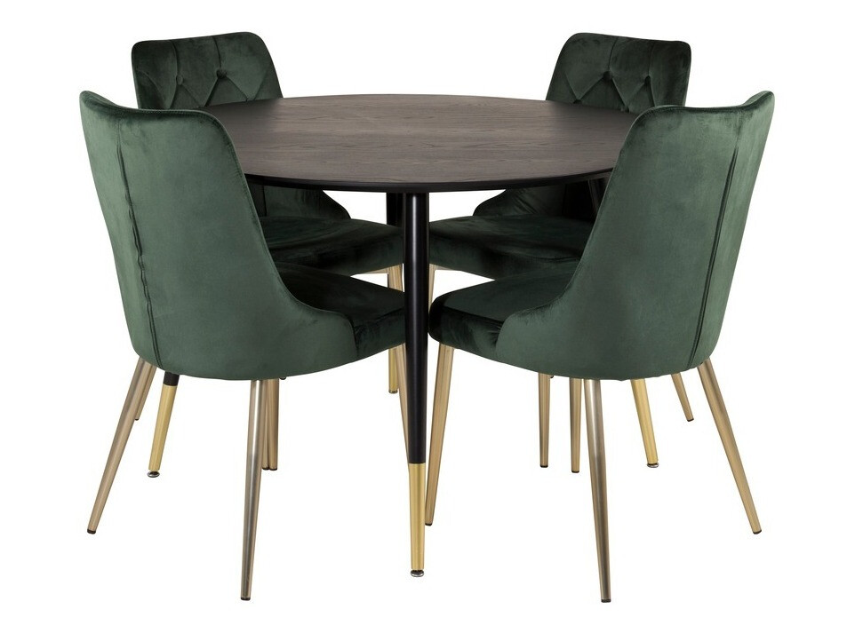 Eetkamerset Dallas 1178 (Groen + Gouden)