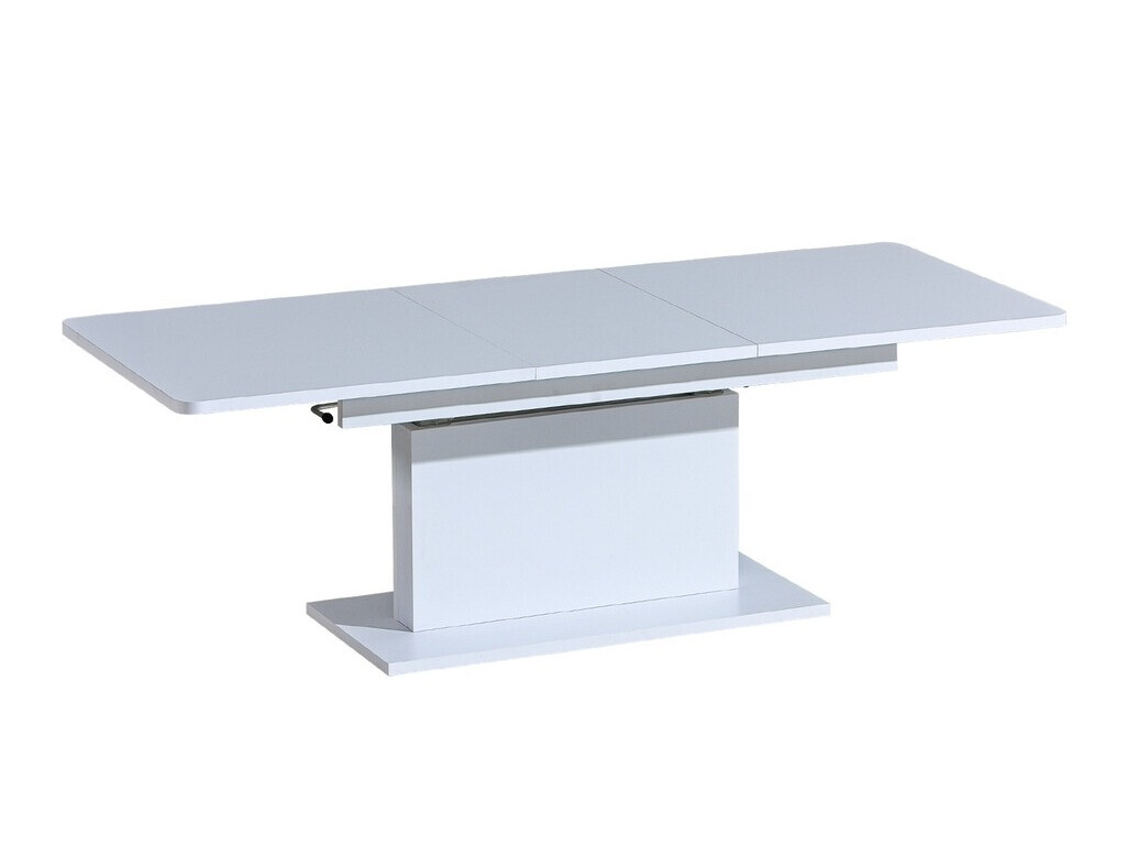 Transformeerbare salontafel Ogden 158 (Glanzend wit + Wit)