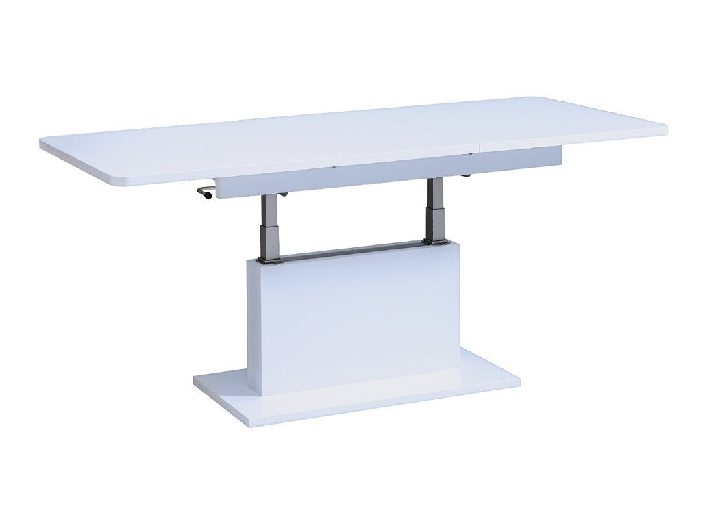 Transforming salontafel Ogden 158 (Glanzend wit + Wit)