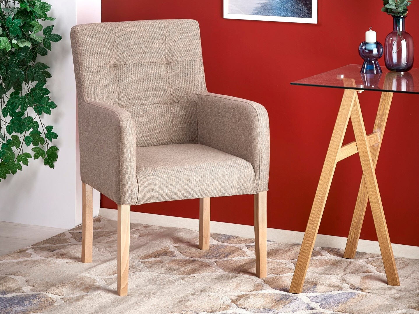 Fauteuil Houston 1056 (Eiken honing + Beige)