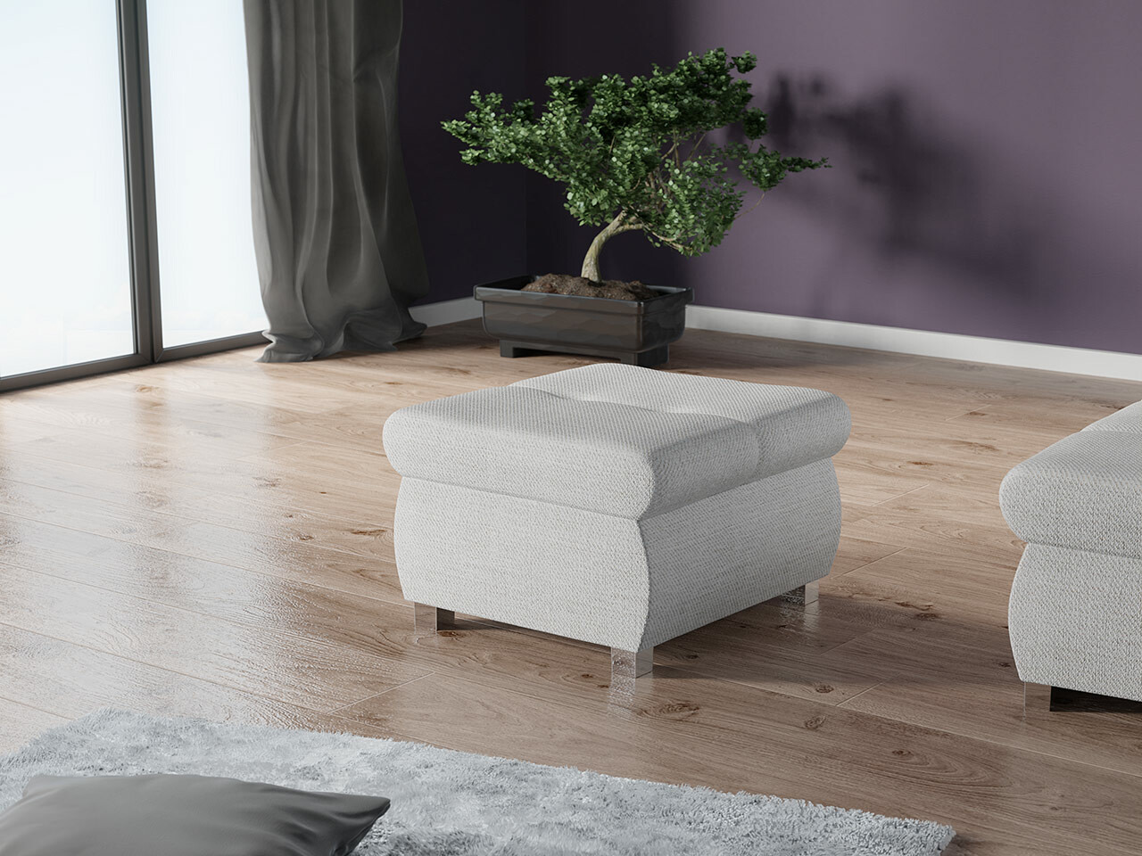 Poef Comfivo 122 (Magic Velvet 2219 + Magic Velvet 2217)